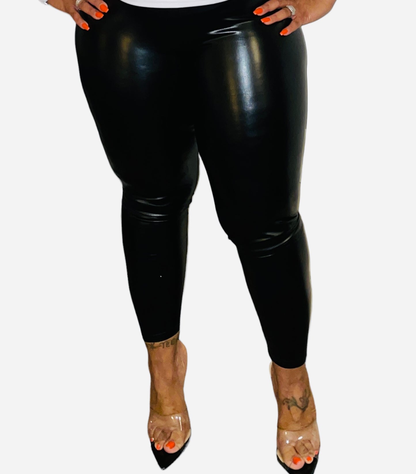 FAUX LEATHER LEGGINGS (BLACK)