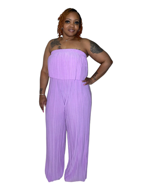 PLEATED JUMPSUIT (LILAC)