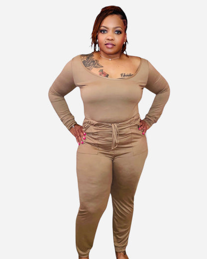 ON THE GO JUMPSUIT (MOCHA)