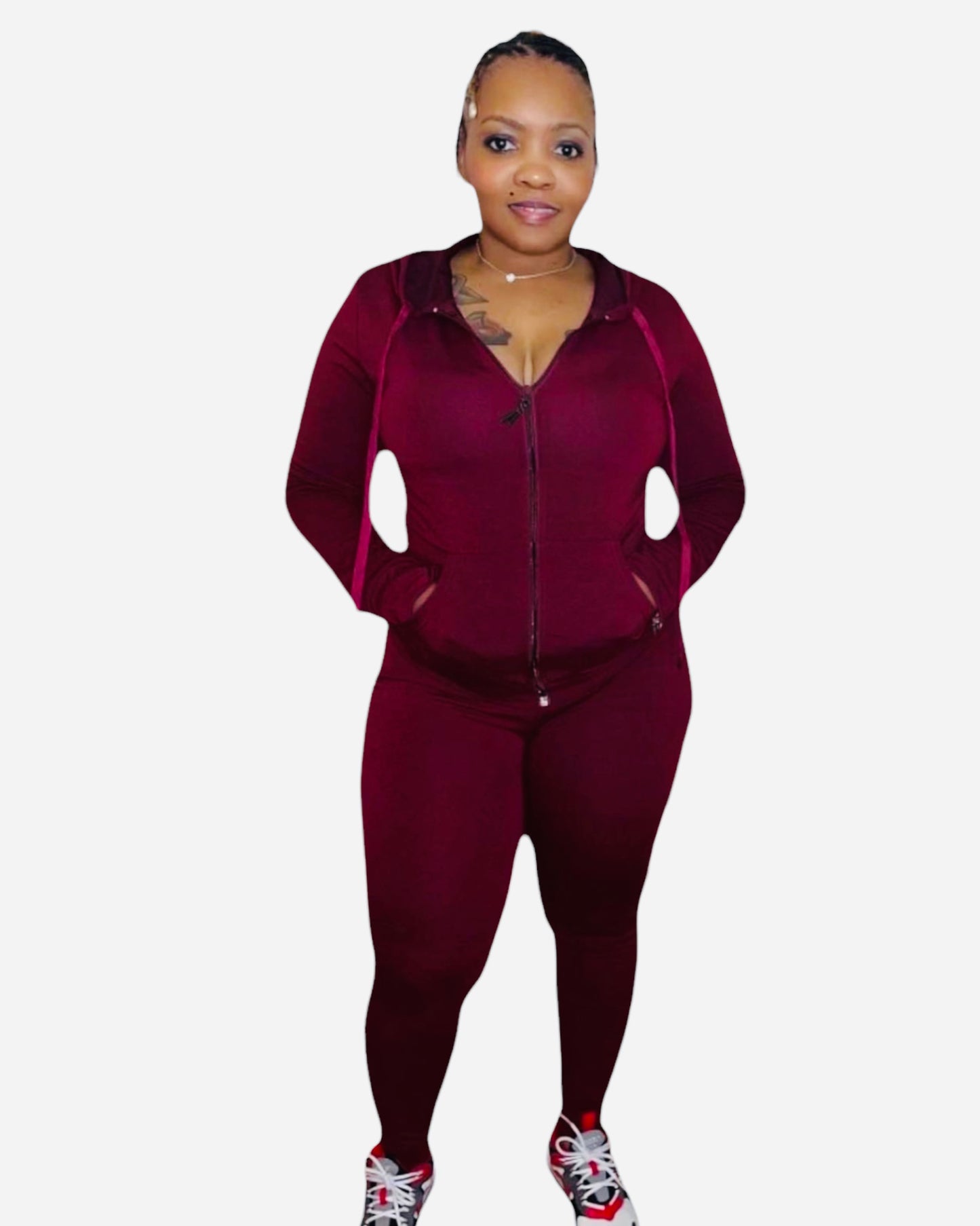 HOODIE/JOGGER SET (BURGUNDY)