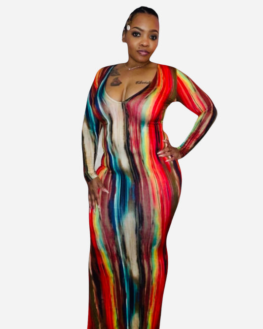 RADIANCE MULTICOLOR MAXI DRESS