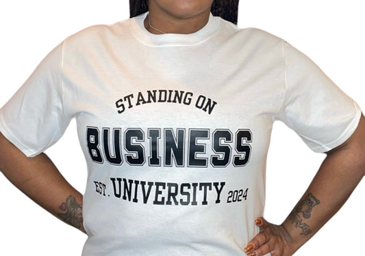 STANDING ON BUSINESS GRAPHIC TEE