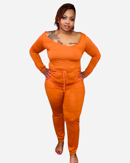 ON THE GO JUMPSUIT (MANGO)