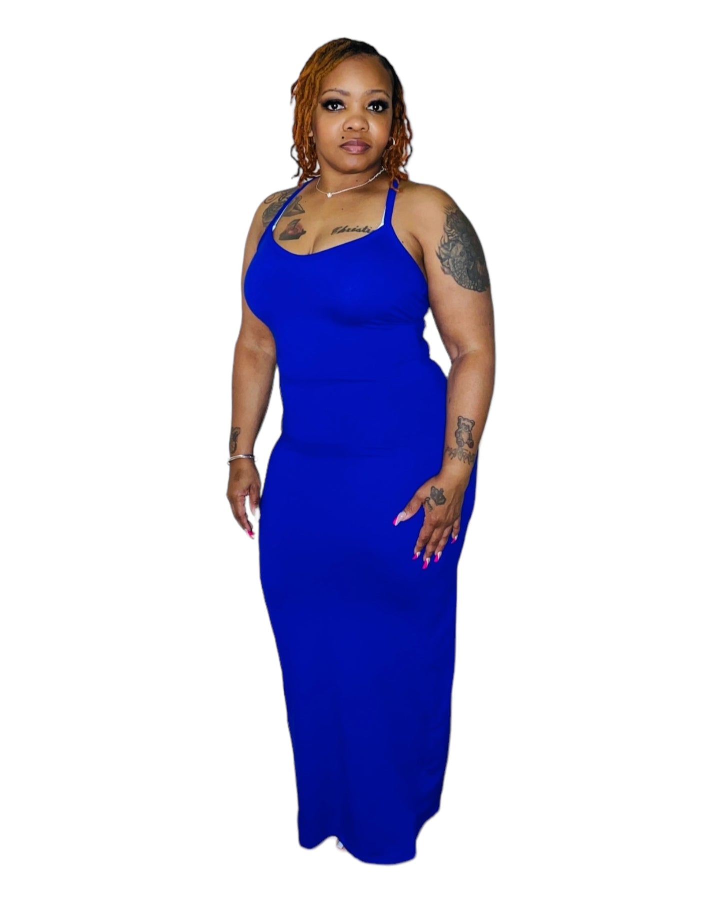 RACERBACK MAXI DRESS (BLUE)