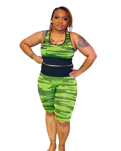 CAMO SHORT ACTIVE SET