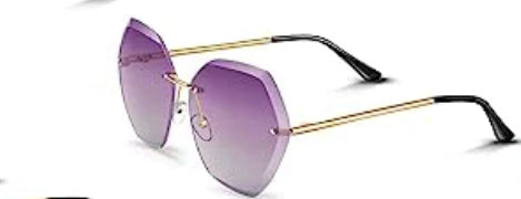 RIMLESS BUTTERFLY SUNGLASSES (PURPLE)